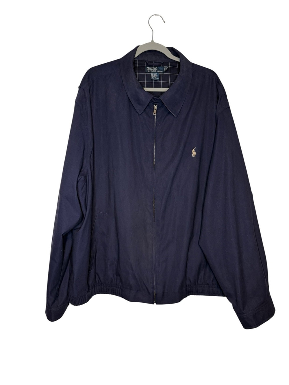 Vintage Polo by Ralph Lauren Navy Zip-Front Harrington Jacket - Size 3XL Big